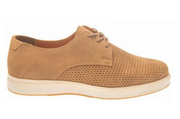 Cycleur de Luxe sportieve veterschoen beige perforatie suede