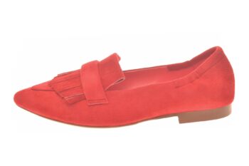 BR Loafer jamboree-klep rood suede