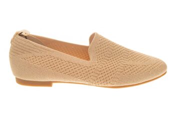 La Strada loafer beige goud elastisch mesh