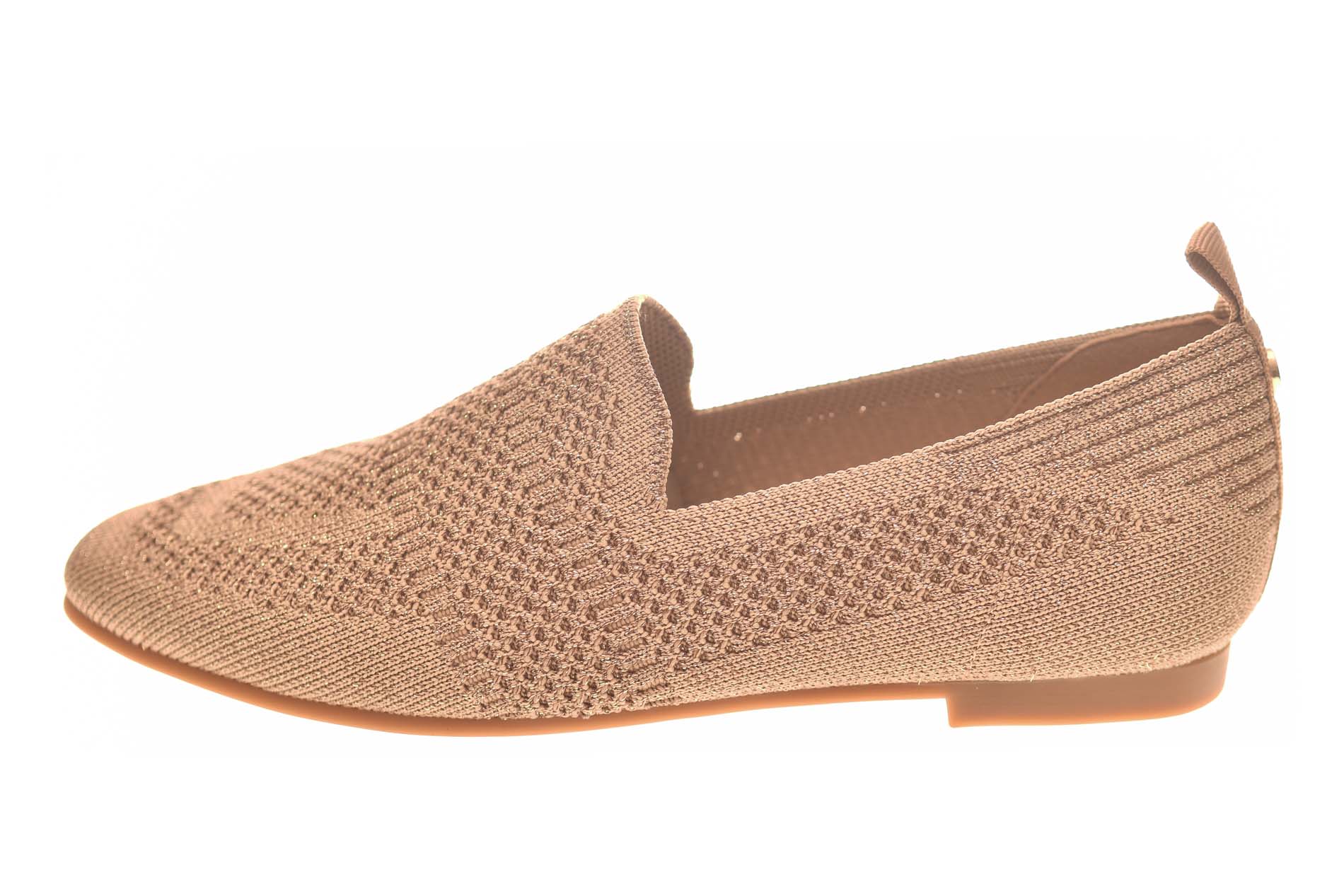 La Strada loafer cognac goud elastisch mesh