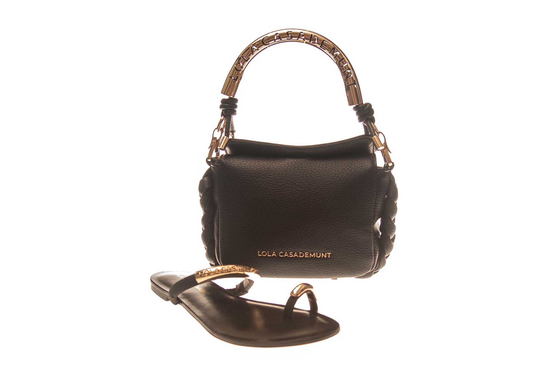 Lola Casademunt slipper zwart met goud - Afbeelding 3