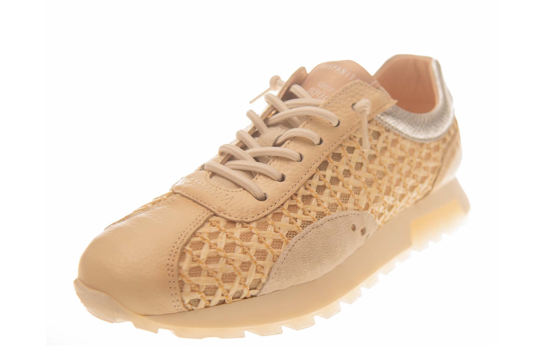 Hispanitas veterschoen beige vlechtwerk - Afbeelding 2