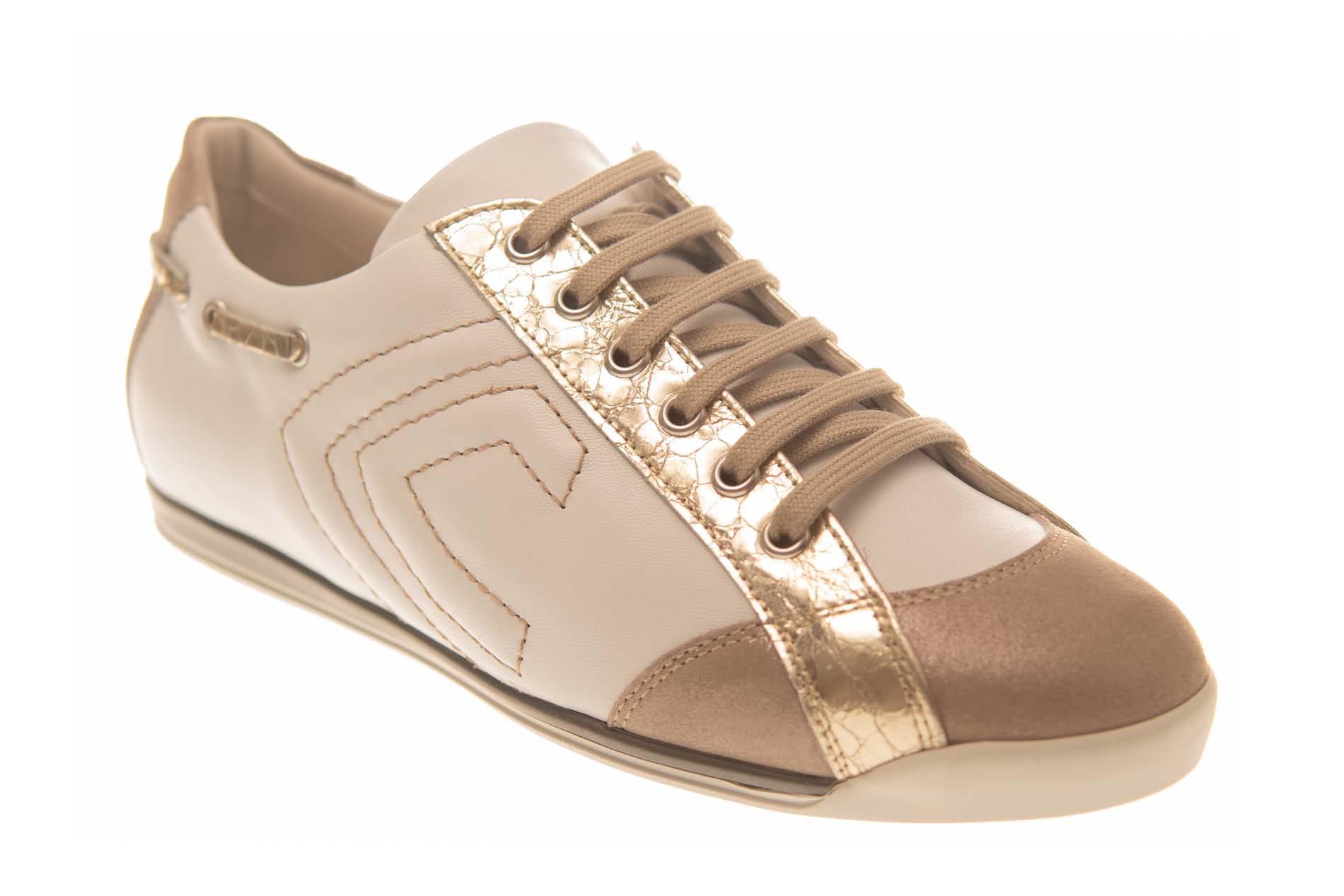 La Cabala veterschoen goud wit combinatie - Afbeelding 2