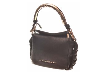 Lola Casademunt zwart met vlechtgarnering met lange schouderband