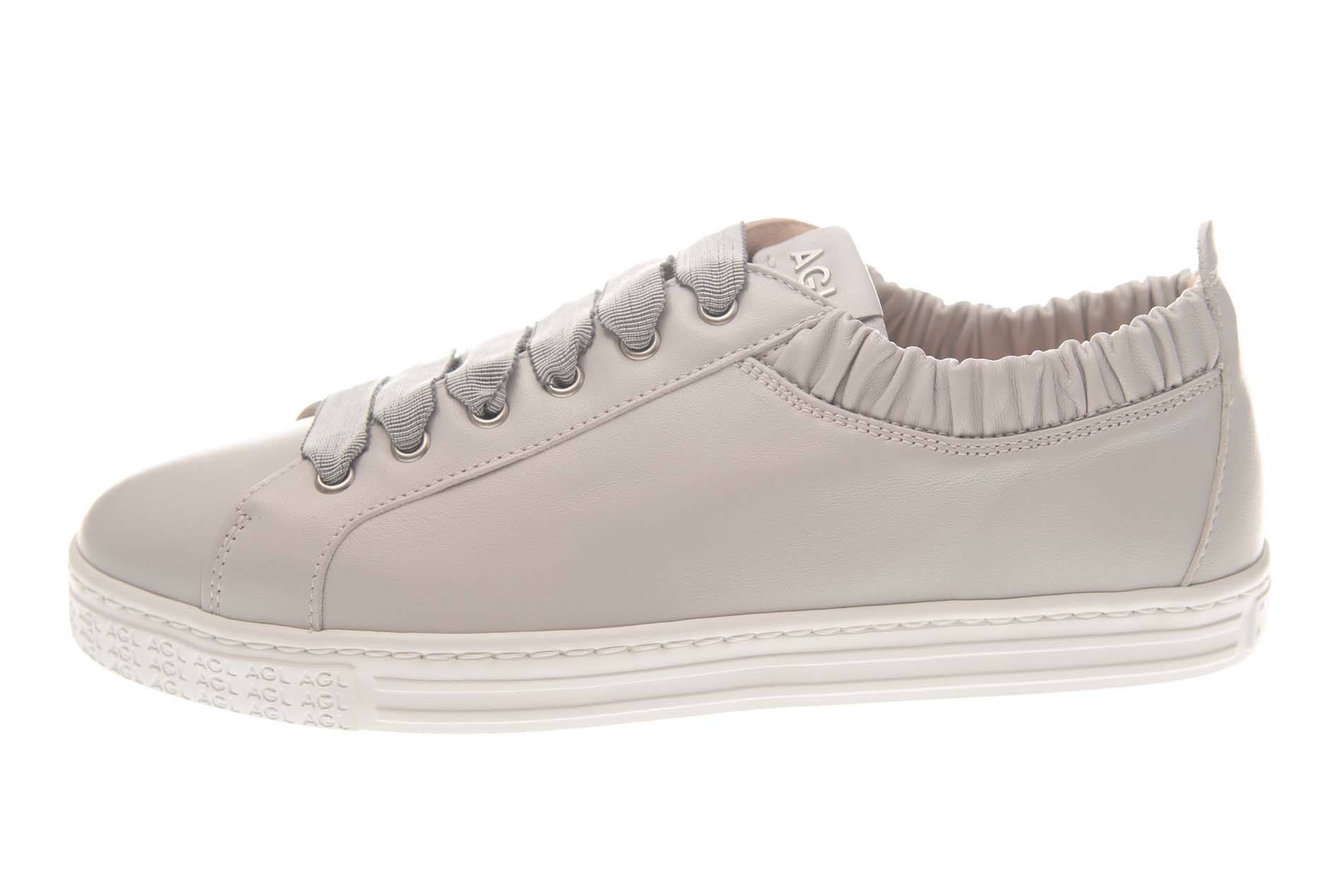 AGL veterschoen lichtgrijs leer