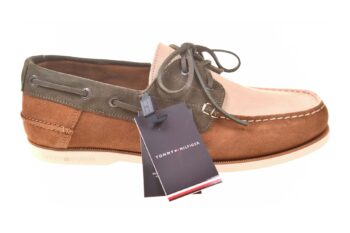 Tommy Hilfiger bootschoen groen bruin beige suede