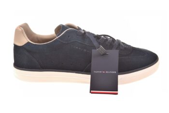 Tommy Hilfiger sportieve veterschoen blauw suede