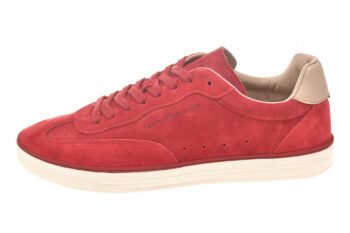 Tommy Hilfiger sportieve veterschoen rood suede