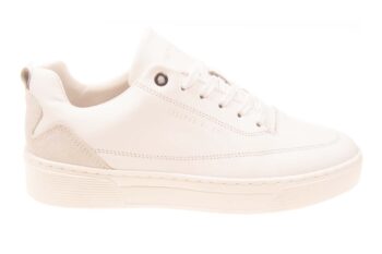 Tommy Hilfiger sneaker wit leer grijze hiel