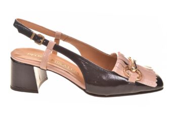 Pedro Miralles slingback zwart roze lak