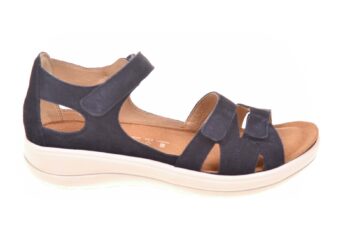 Hartjes sandaal blauw suede met dichte hiel