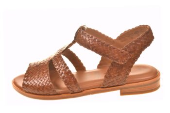 Sioux sandaal cognac leer vlecht