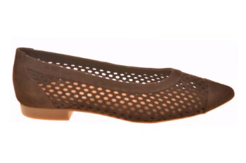 Paul Green flatje bruin suede perforatie