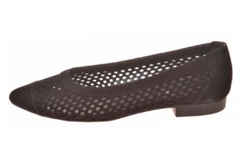 Paul Green flatje zwart suede perforatie