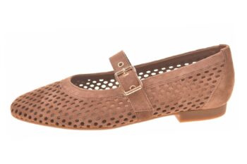 Paul Green bandschoen met bruin suede perforatie