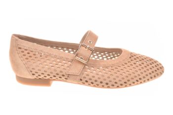 Paul Green bandschoen met beige suede perforatie