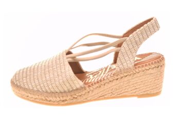 Viguera espadrille wit goud stof