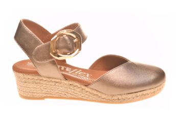 Viguera espadrille wreefband brons leer
