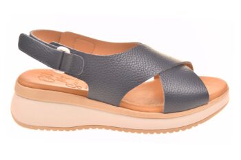 Oh My Sandals sandaal jeansblauw leer kruisband