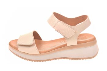Oh My Sandals sandaal klittenband beige leer