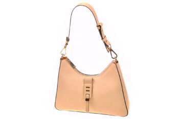 Cromia schoudertas creme leer met korte en lange band