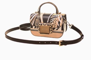 Cromia klein schoudertasje print leer