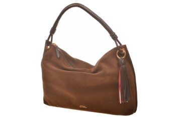 Ripani schoudertasje met polsband crocoprint bordeaux leer