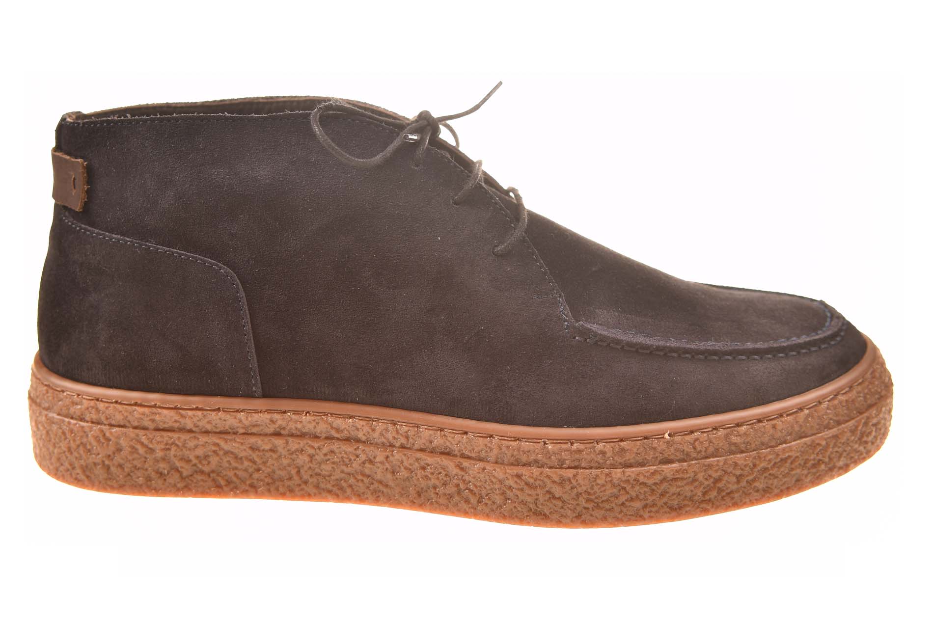 Kebo halfhoge veterschoen blauw suede