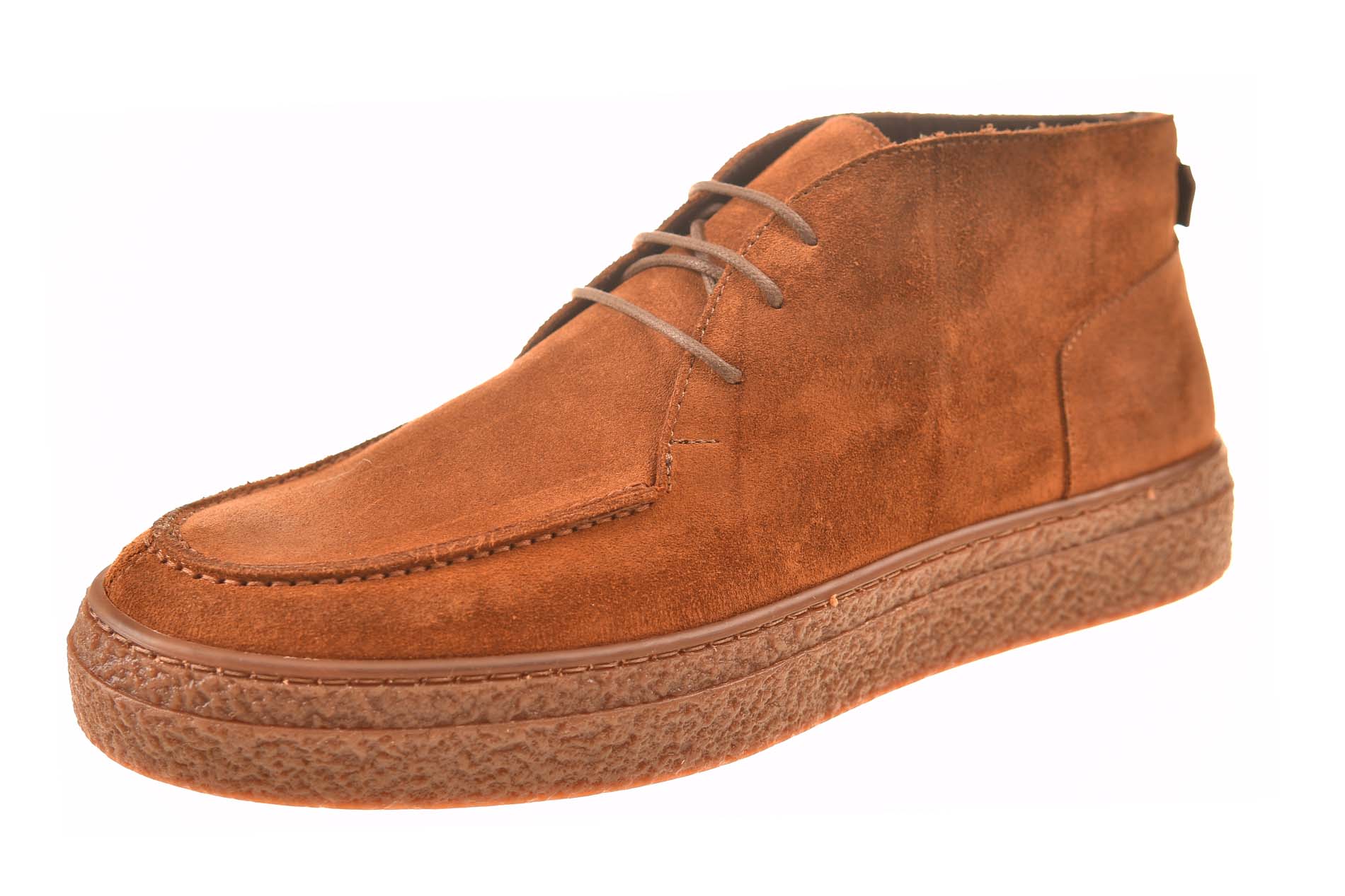 Kebo halfhoge veterschoen cognac suede - Afbeelding 2
