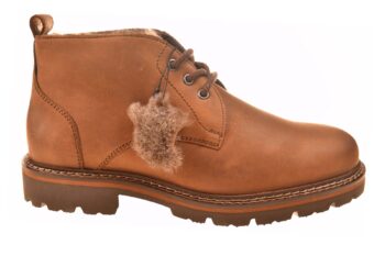 Sioux vachtgevoerde boot leer cognac