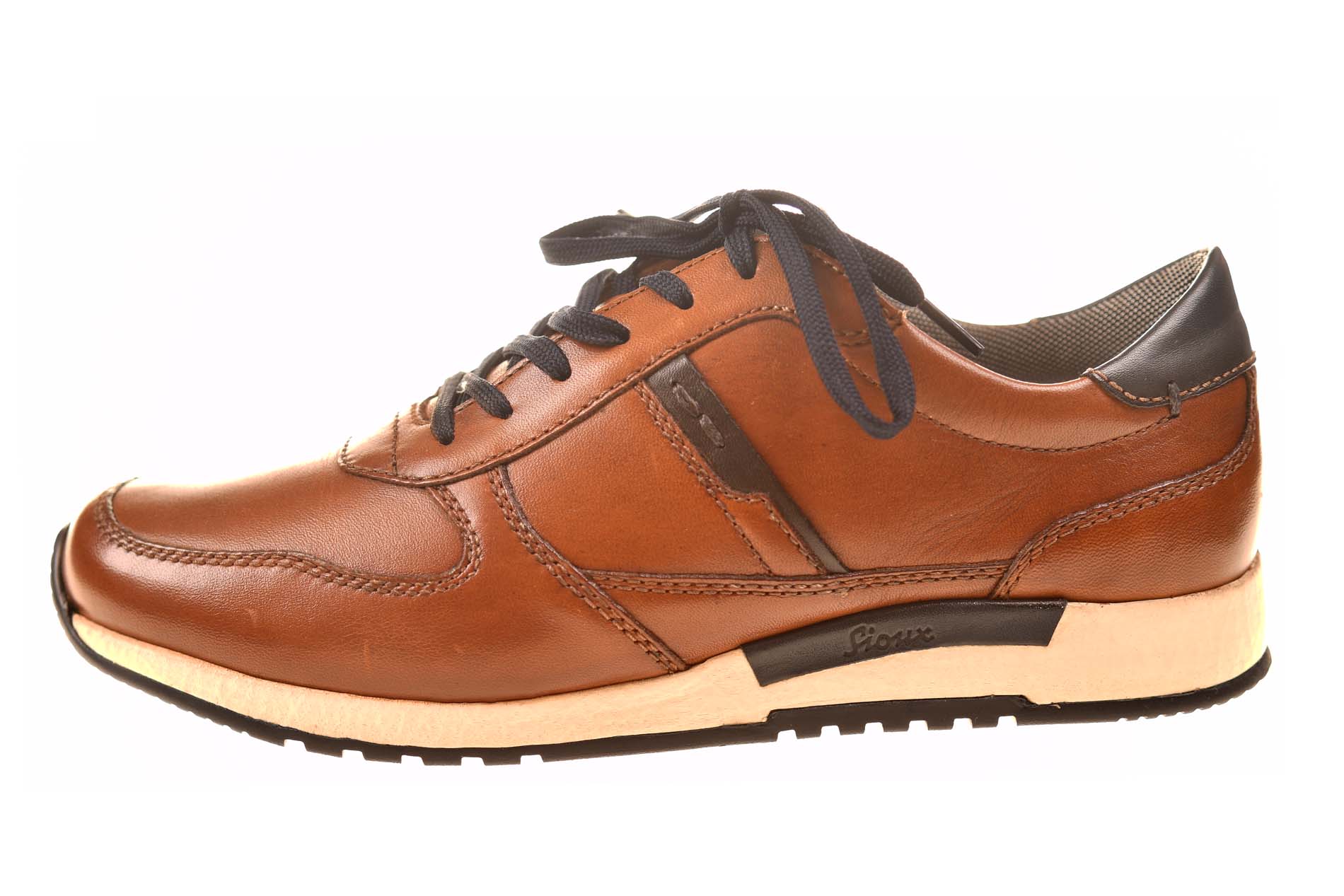 Sioux sneaker cognac leer
