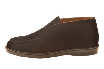 San Rossini halfhoge instapper zwart suede