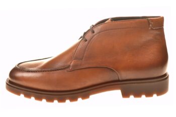 Girorgio stoere veterboot met profielzool cognac leer