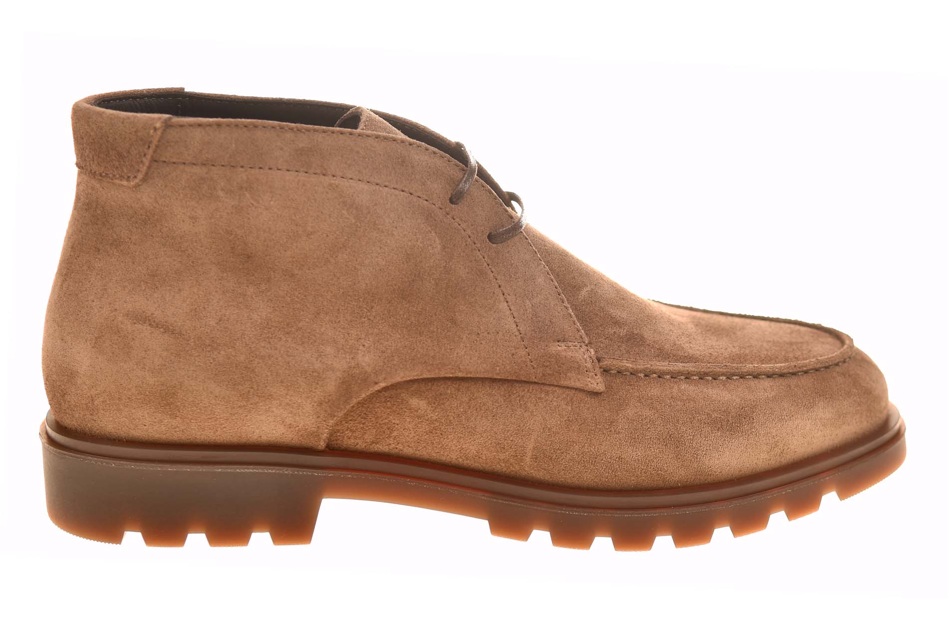 Girorgio stoere veterboot met profielzool taupe suede