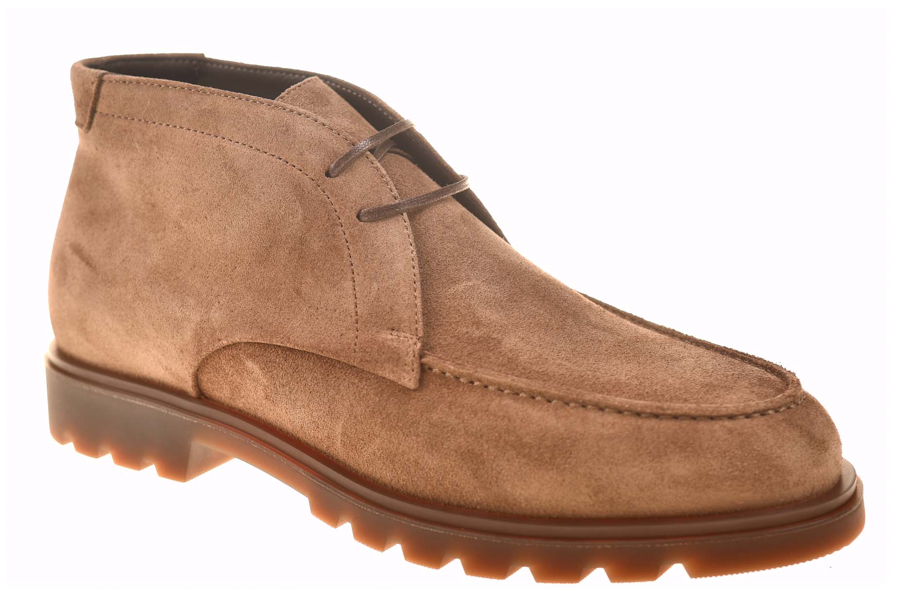 Girorgio stoere veterboot met profielzool taupe suede - Afbeelding 2