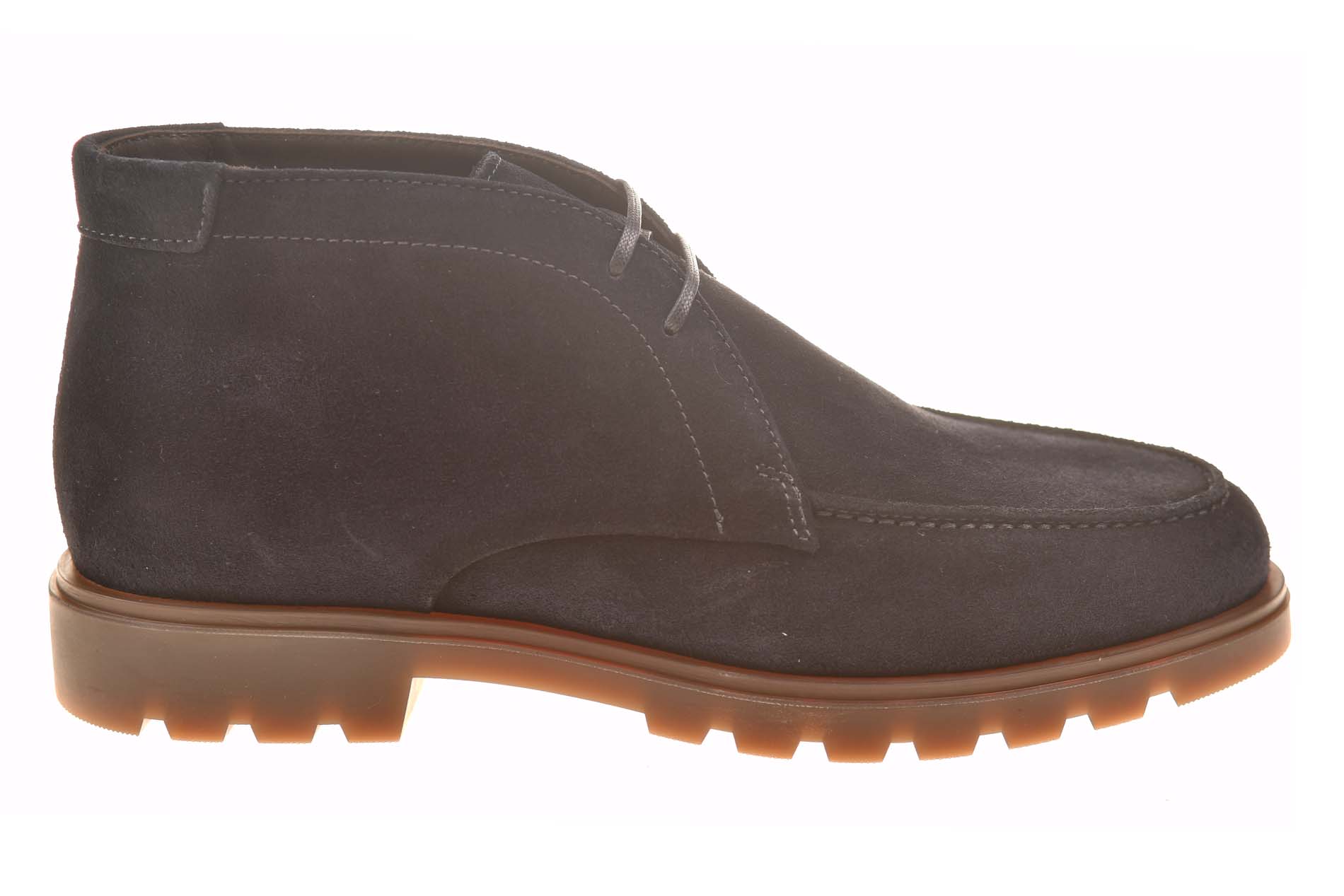 Girorgio stoere veterboot met profielzool blauw suede
