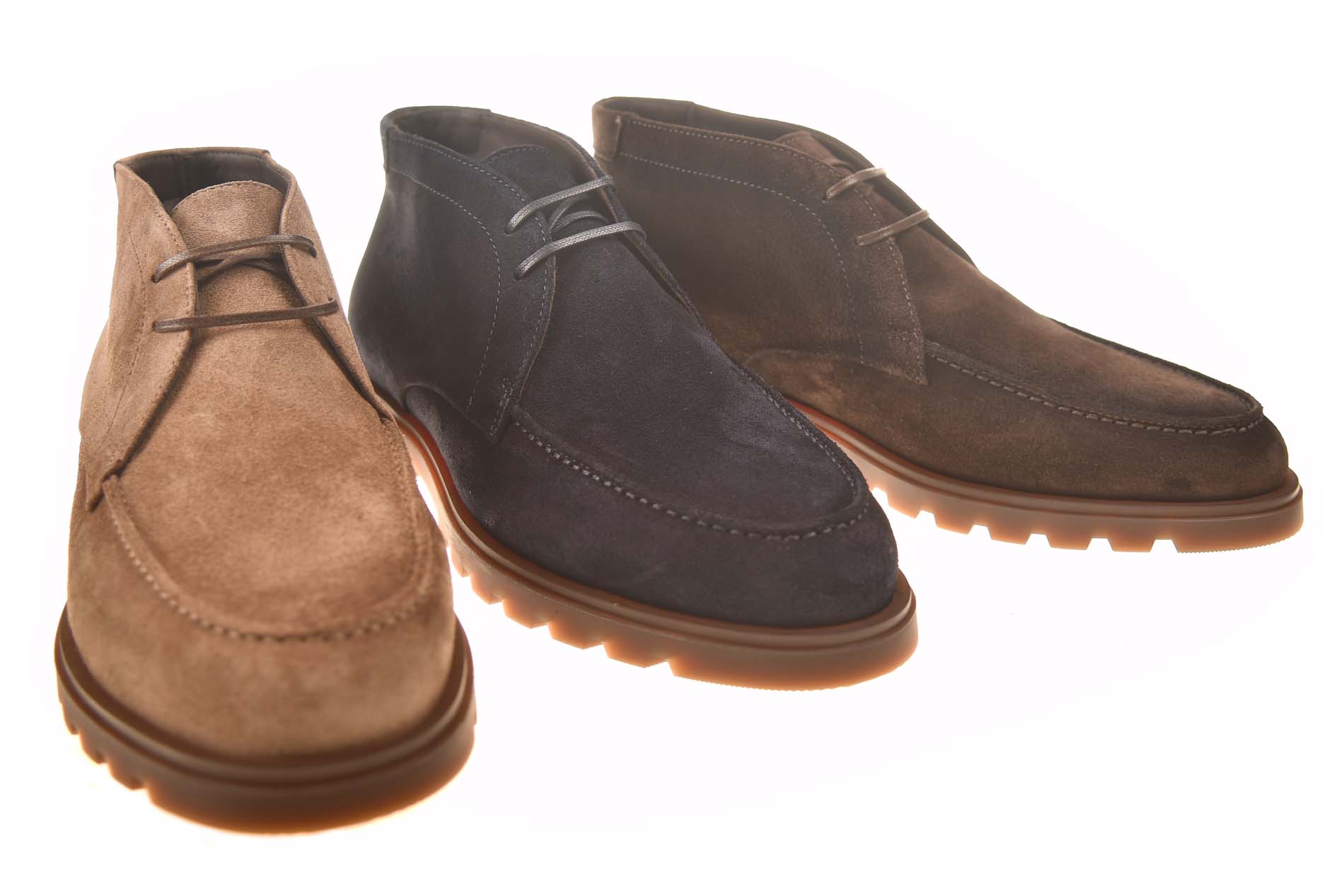 Girorgio stoere veterboot met profielzool blauw suede - Afbeelding 4