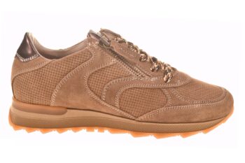 DL Sport sneaker met rits taupe suede