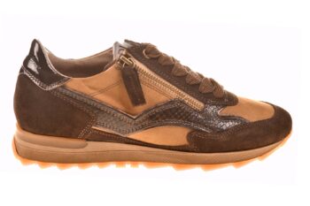 DL Sport sneaker beige bruin suede combi