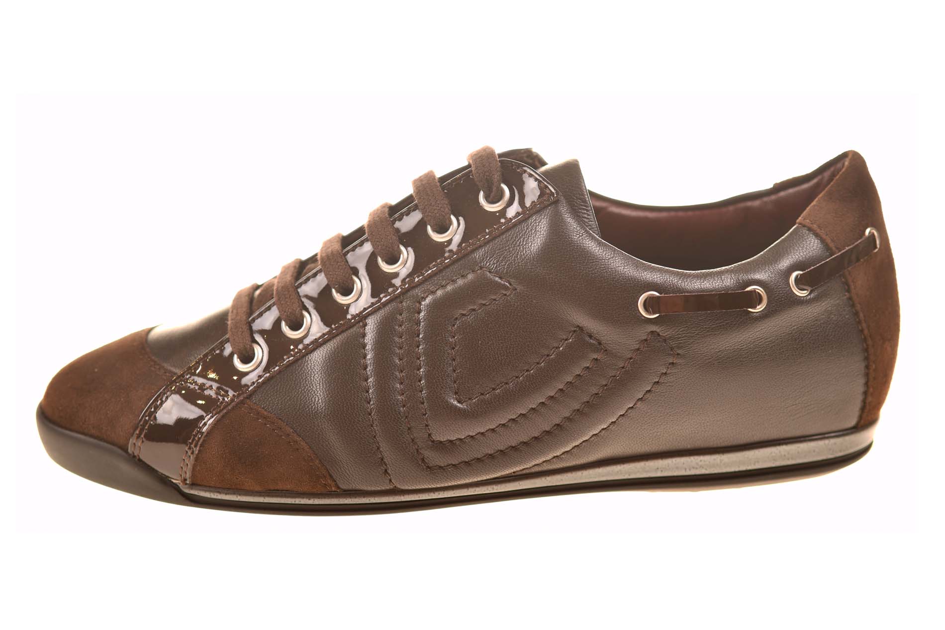 La Cabala veterschoen bruin leer met suede accenten