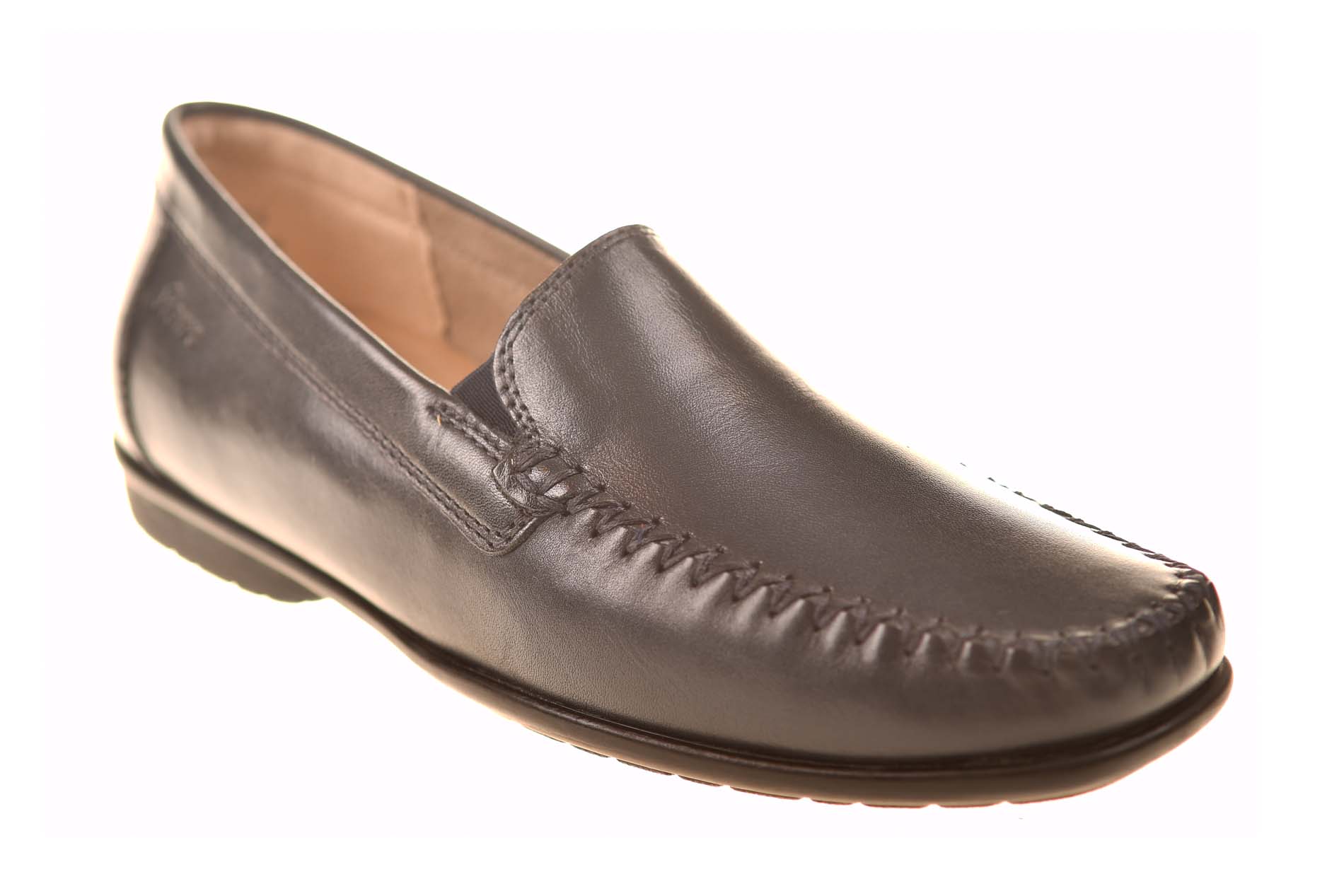Sioux moccasin blauw leer met uitneembaar voetbed - Afbeelding 2