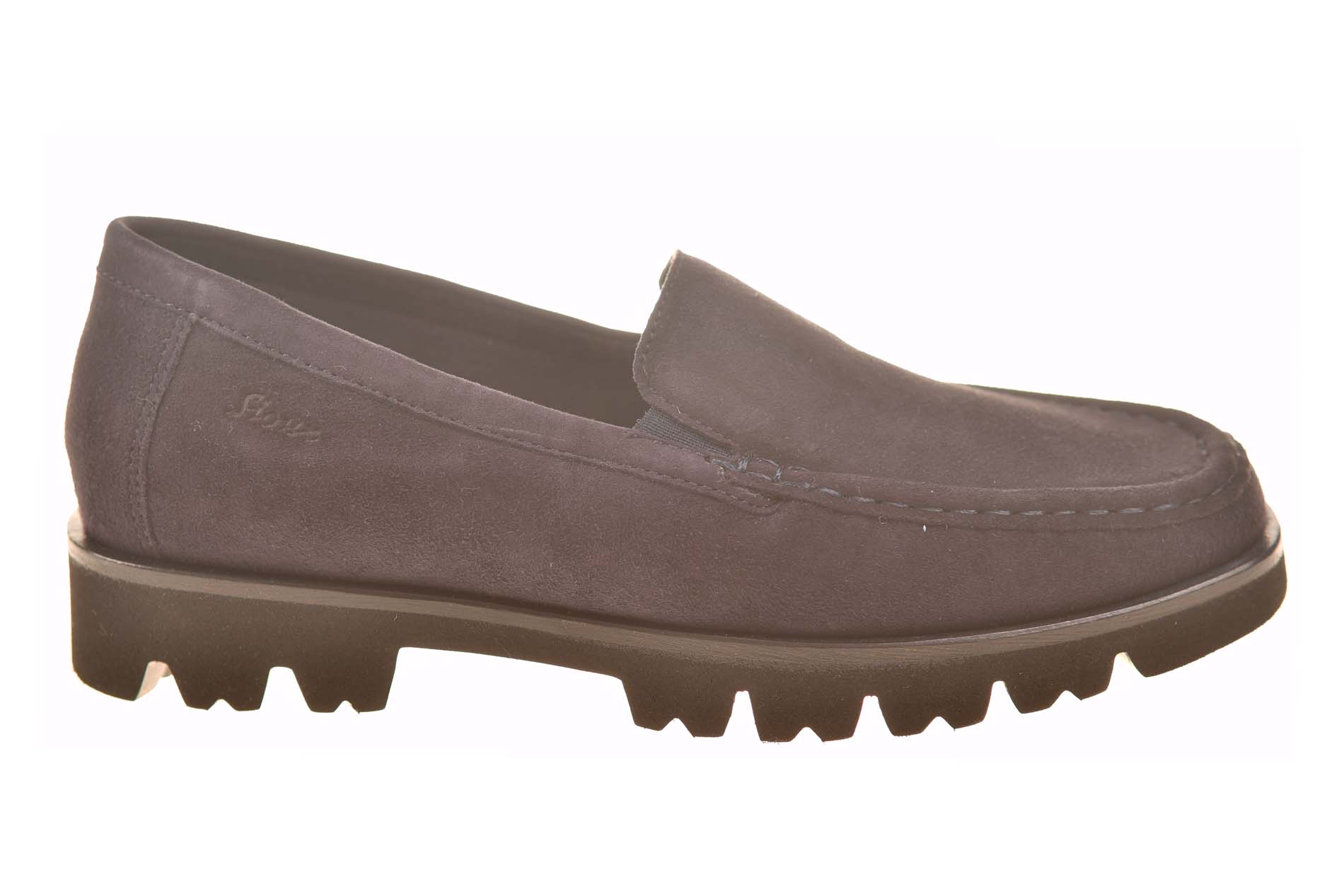 Sioux instapper lichtgewicht blauw suede met uitneembaar voetbed