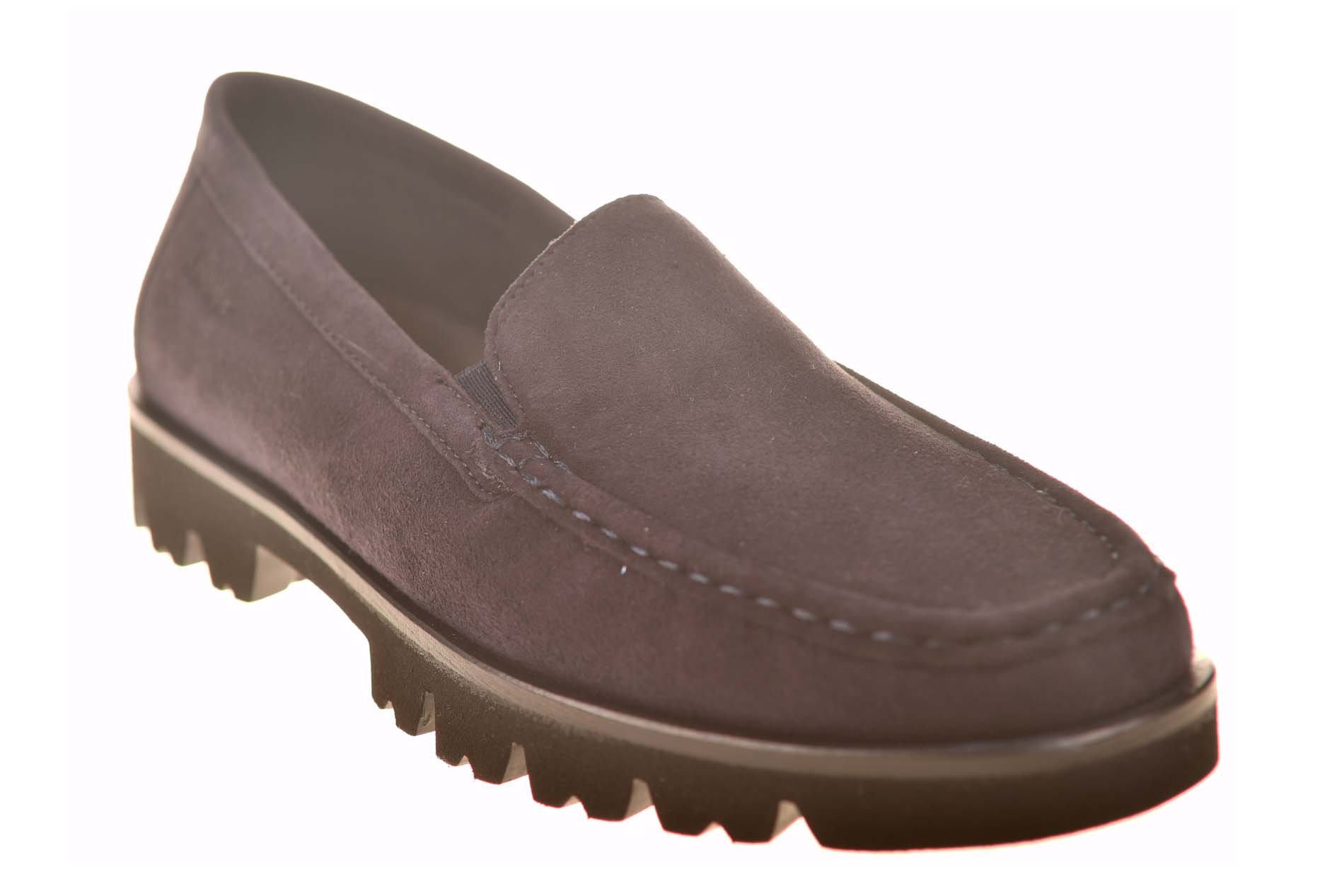 Sioux instapper lichtgewicht blauw suede met uitneembaar voetbed - Afbeelding 2