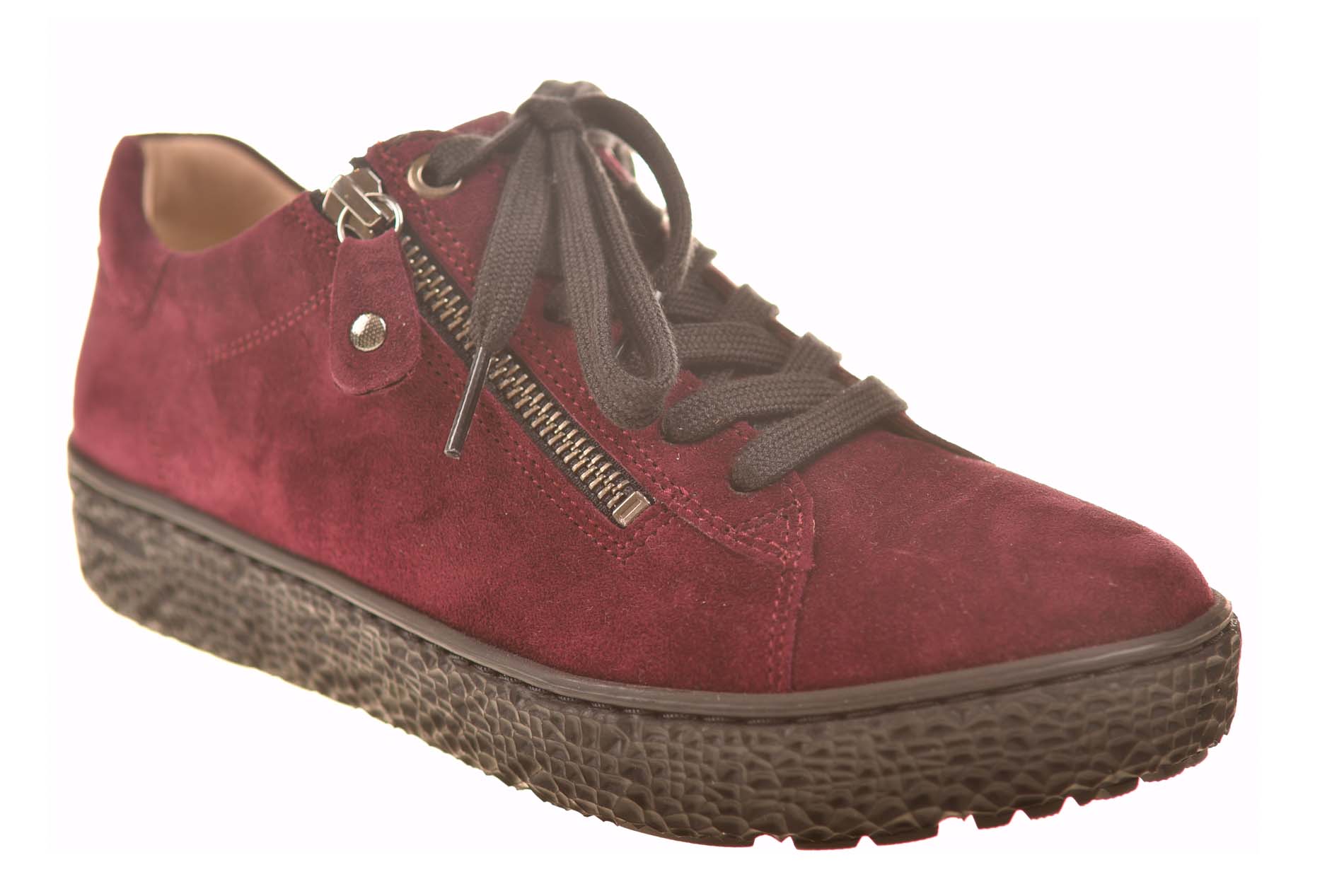 Hartjes veterschoen bordeaux suede - Afbeelding 2