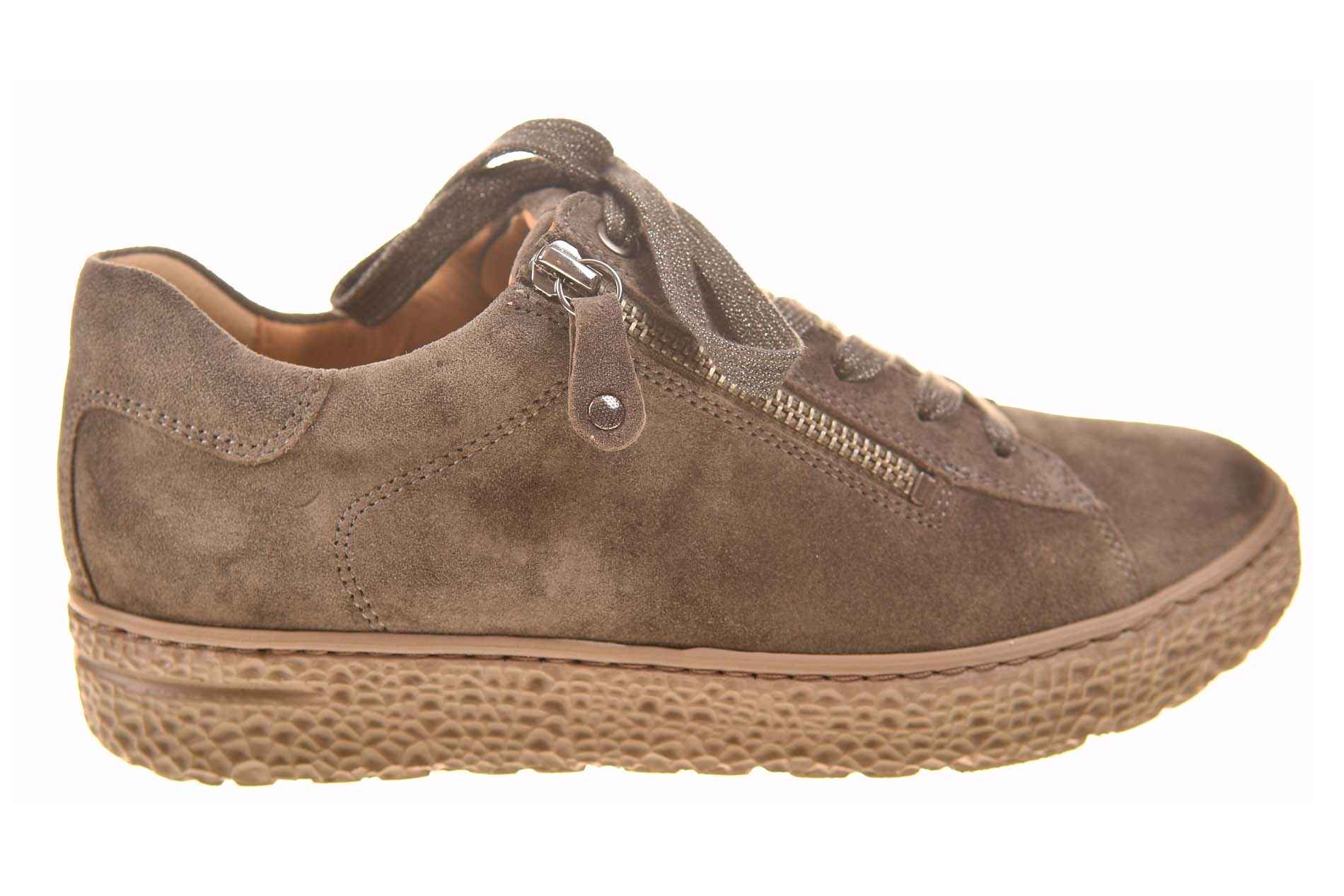 Hartjes veterschoen grijsgroen suede