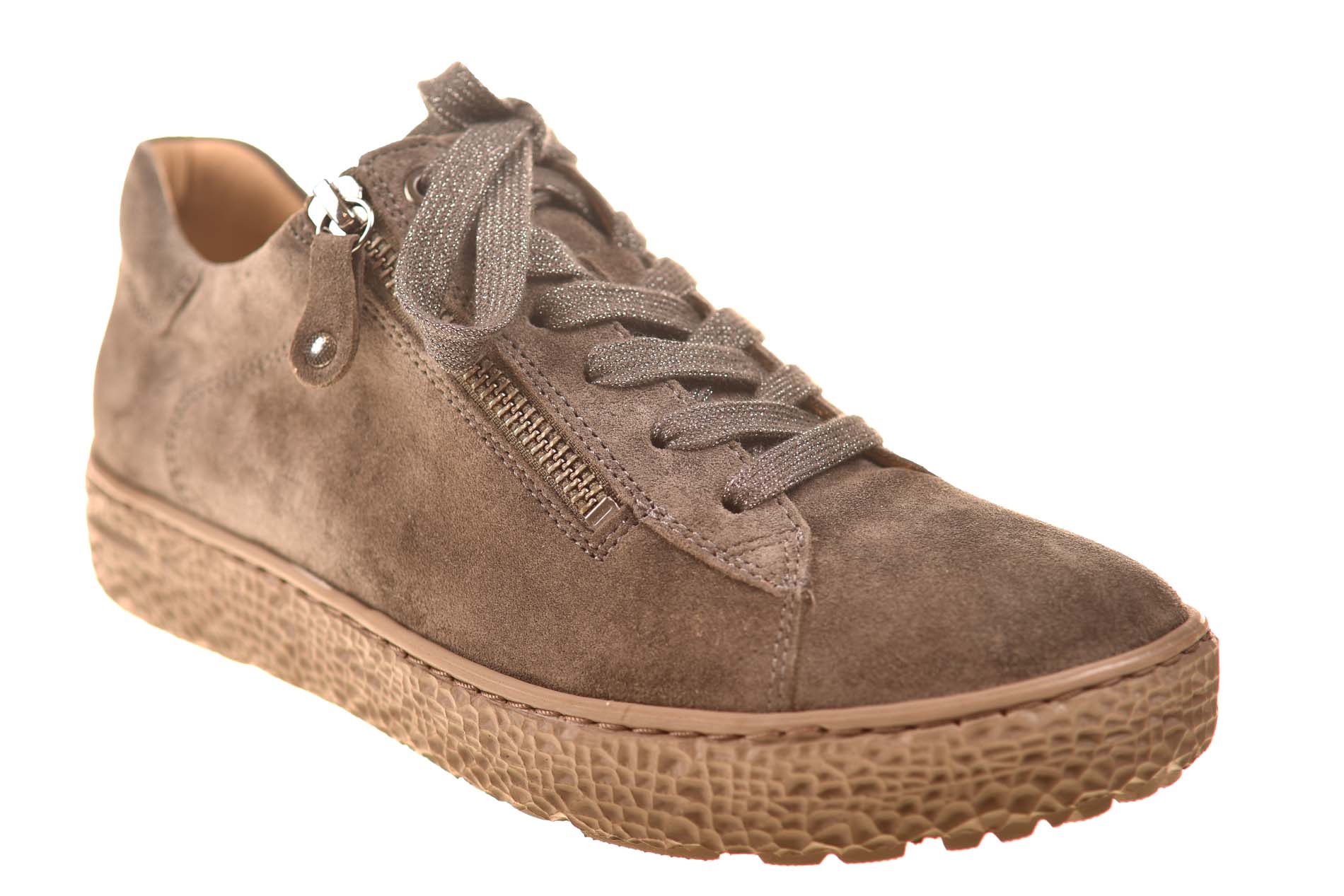 Hartjes veterschoen grijsgroen suede - Afbeelding 2