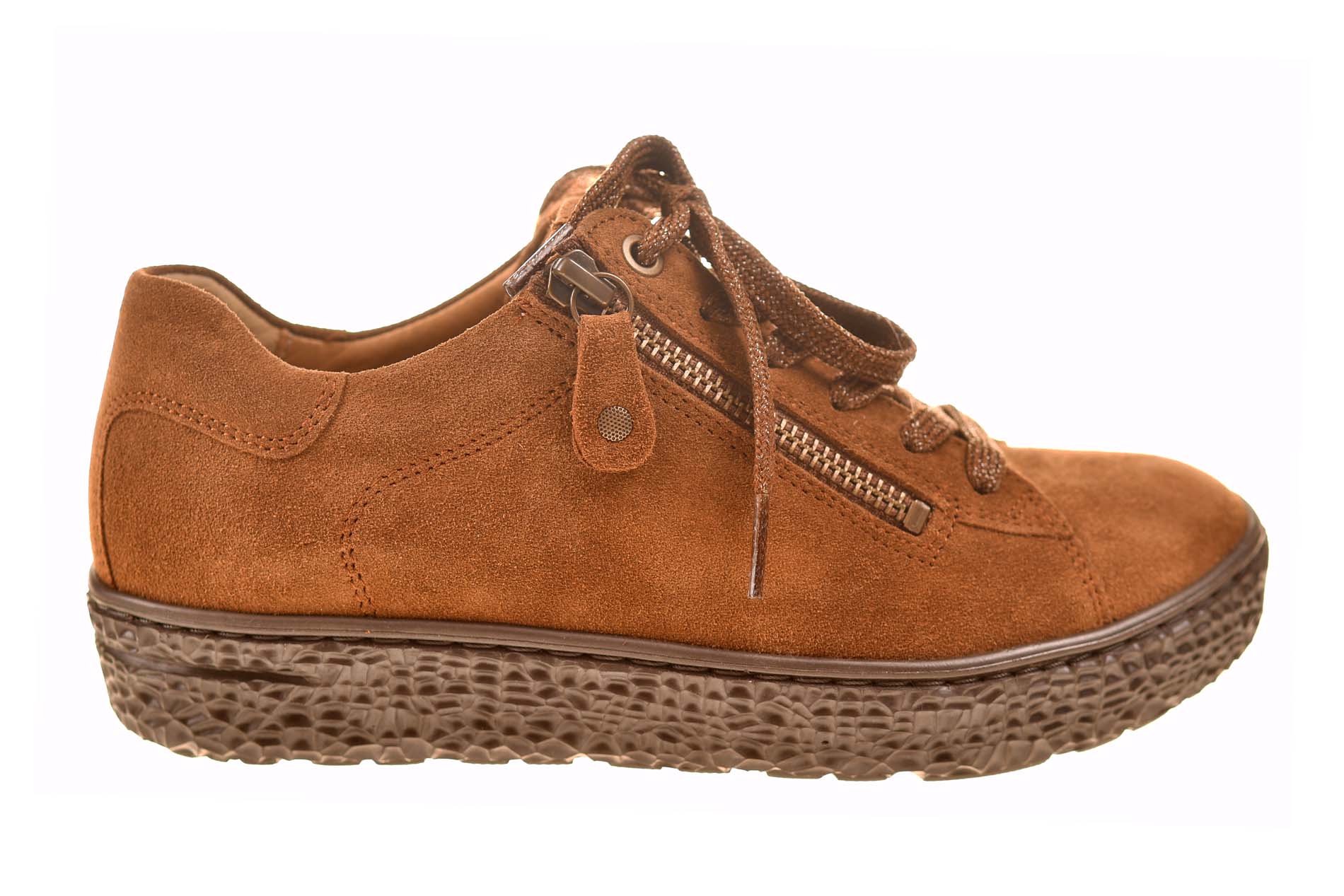 Hartjes veterschoen cognac suede