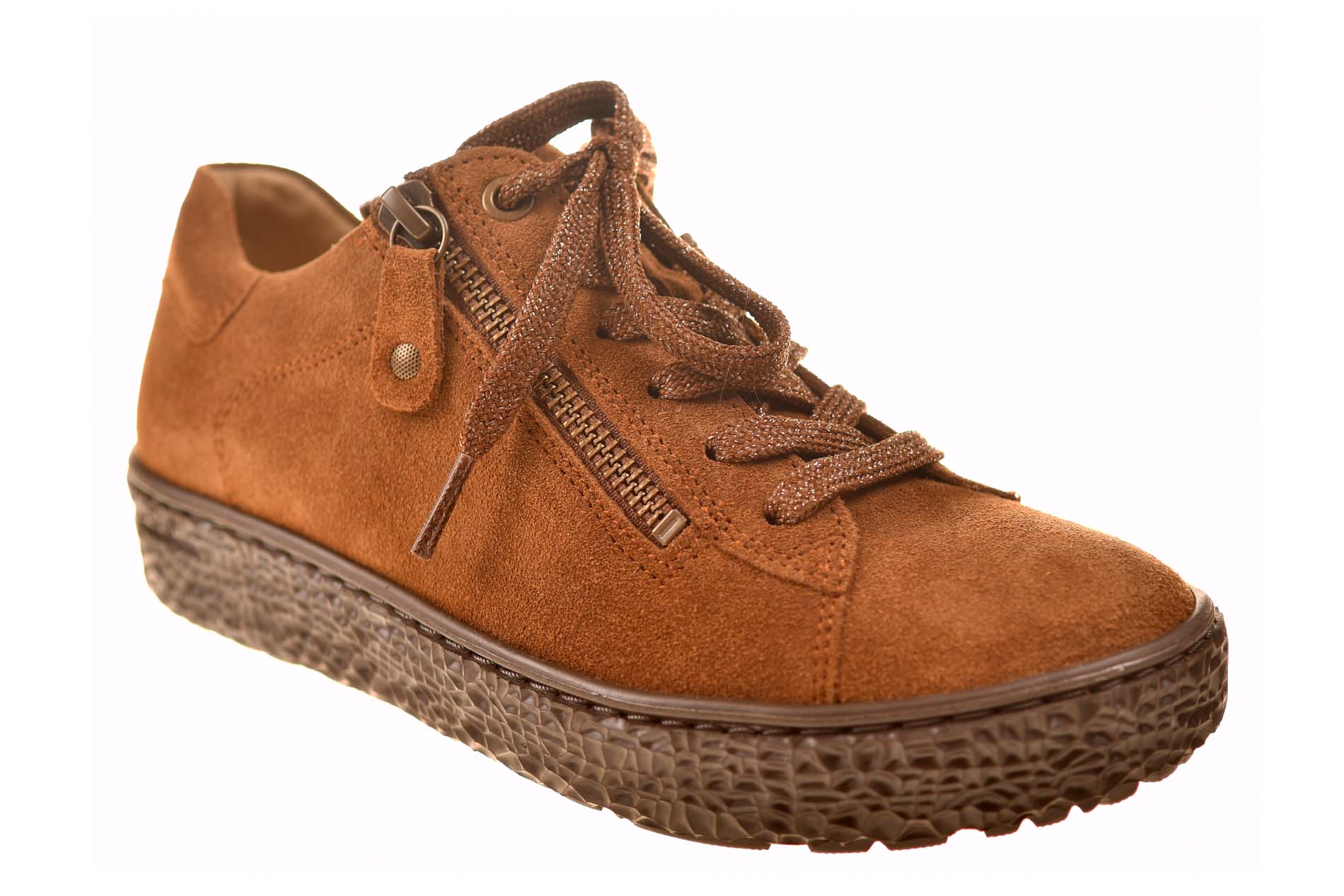 Hartjes veterschoen cognac suede - Afbeelding 2