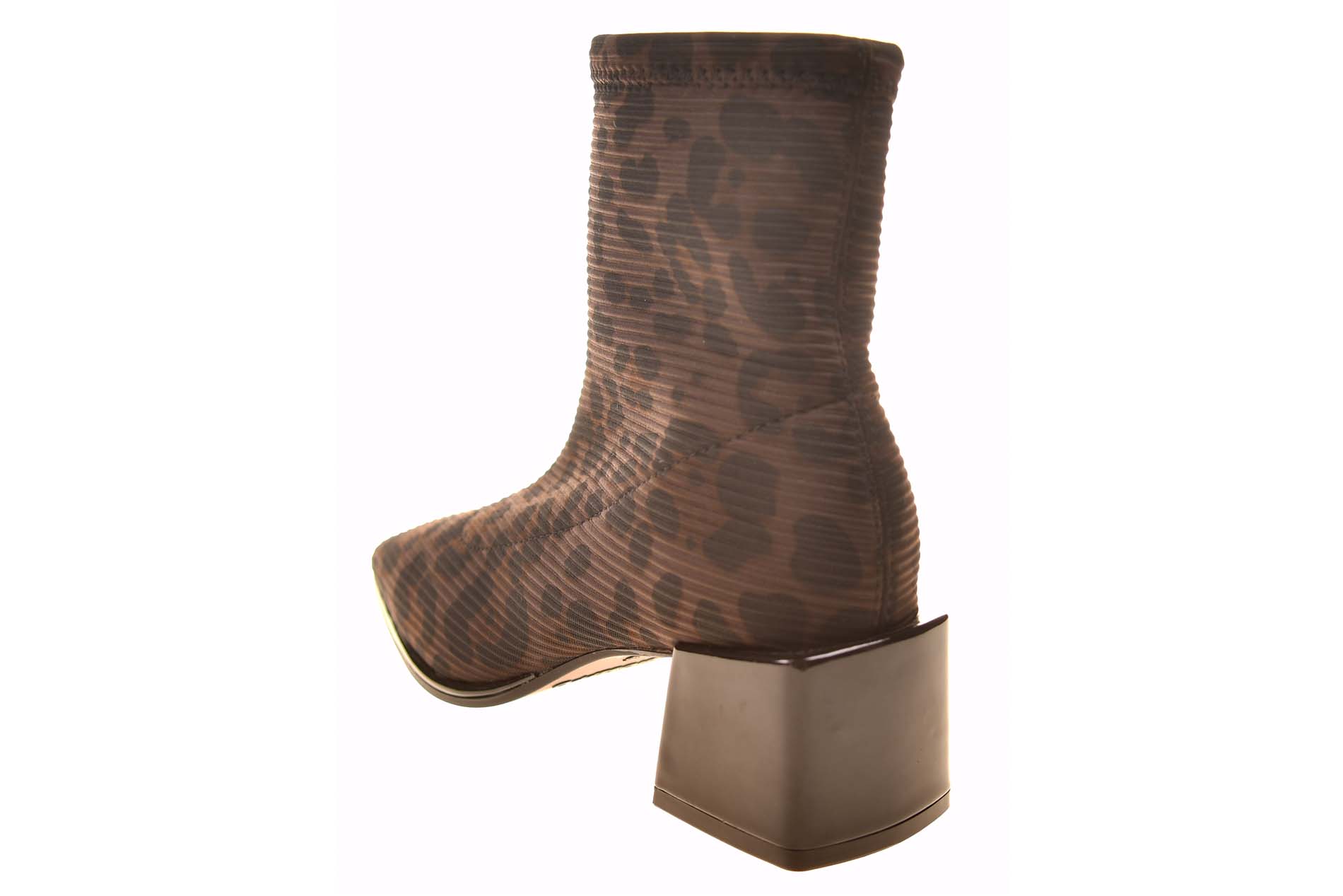 Gioseppo halfhoog stoffen stretch laarsje met panterprint bruin zwart - Afbeelding 3