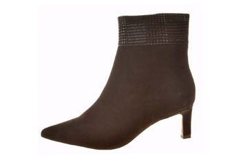 Peter Kaiser elegant enkellaarsje zwart suede print